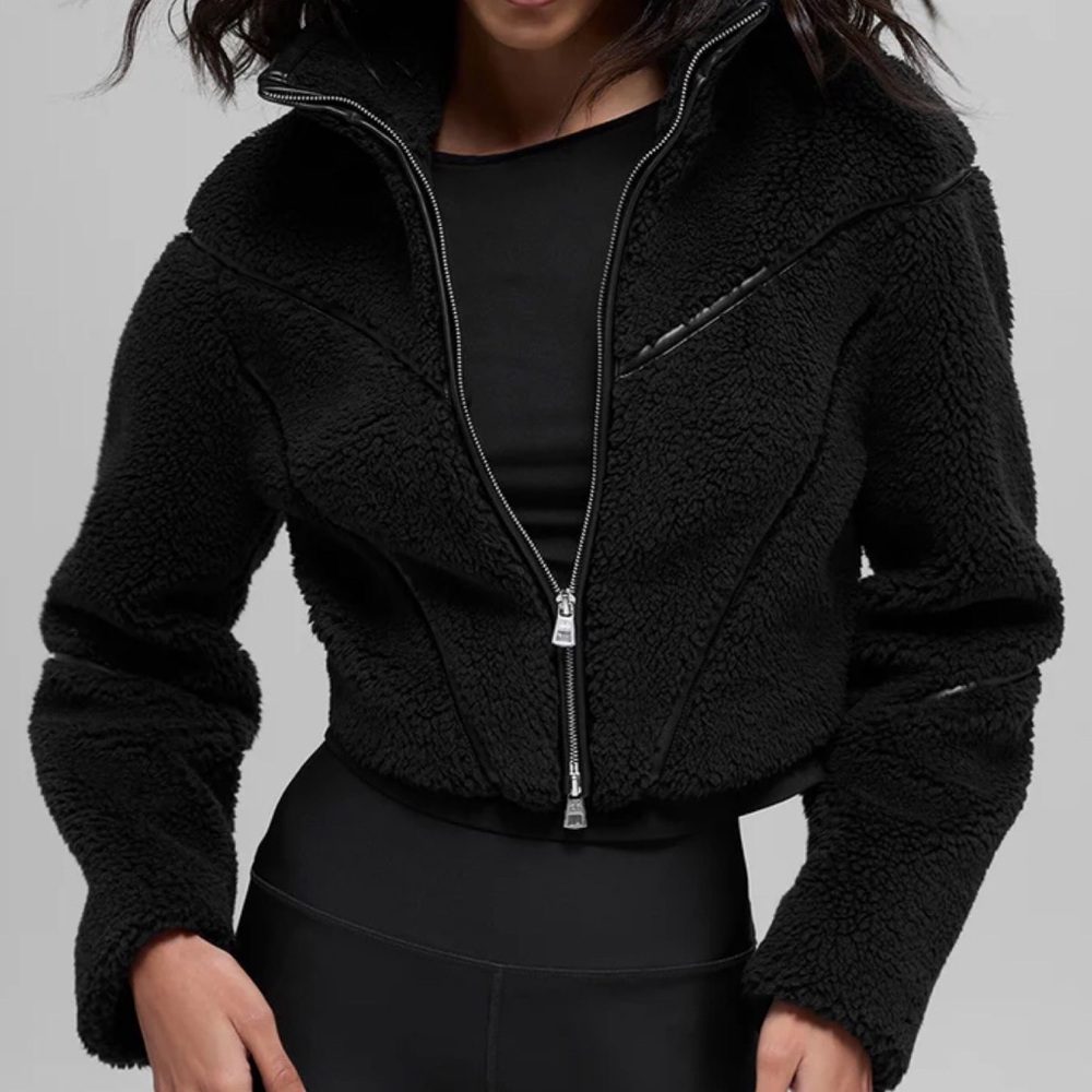 Alo Yoga Sherpa Cropped Slope Side Jacket Black M